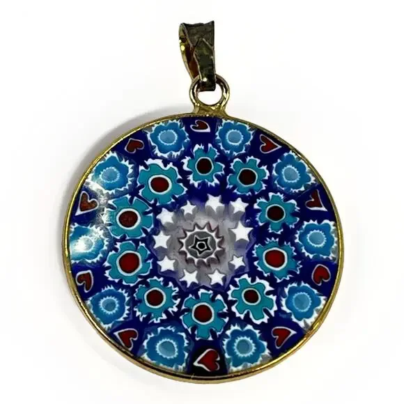 Antica Murrina Veneziana Gold Over 925 Sterling Silver Murano Glass Pendant
